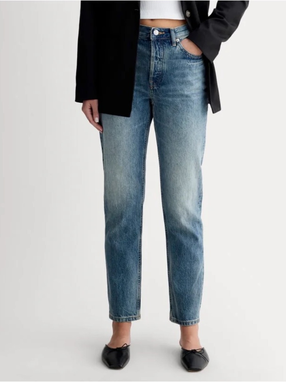 Everlane The 90s Cheeky Jean Women’s size 30 Blue Cropped Straight Casual Denim